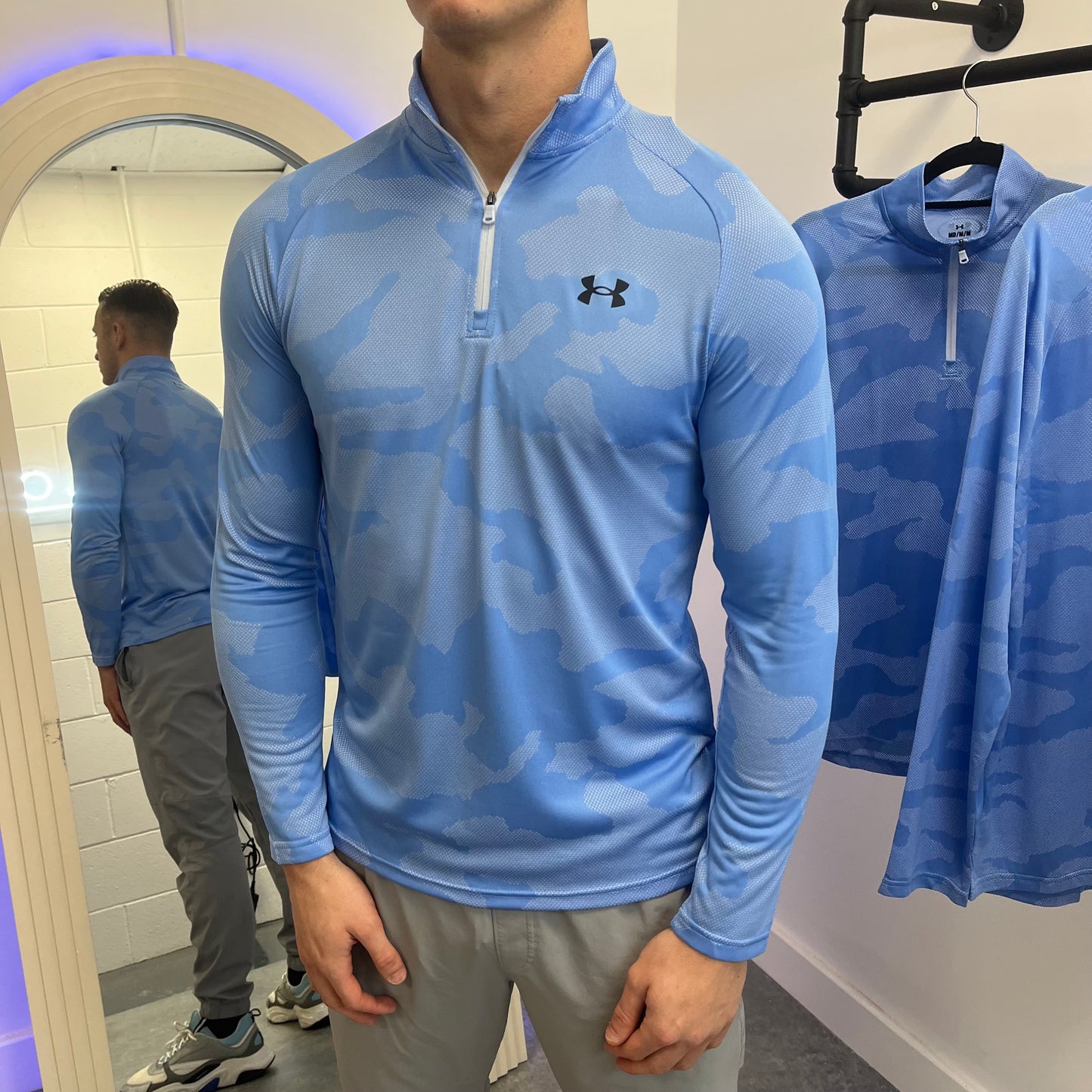 Under Armour Jacquard 1/4 Zip - Baby Blue