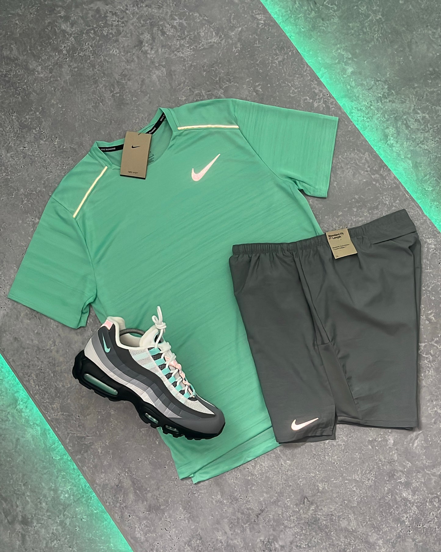 Nike Miler 1.0 Set - Mint/Grey