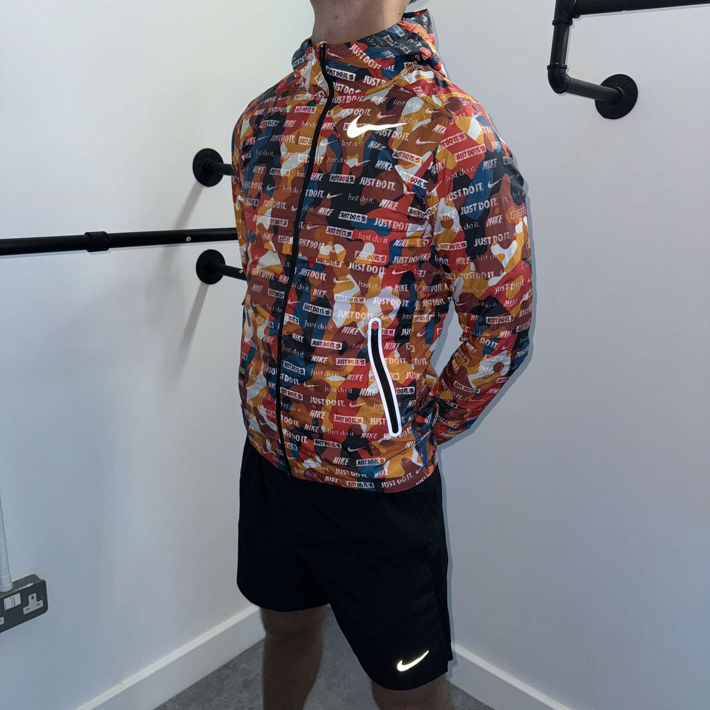 Nike Camo Windbreaker- Orange